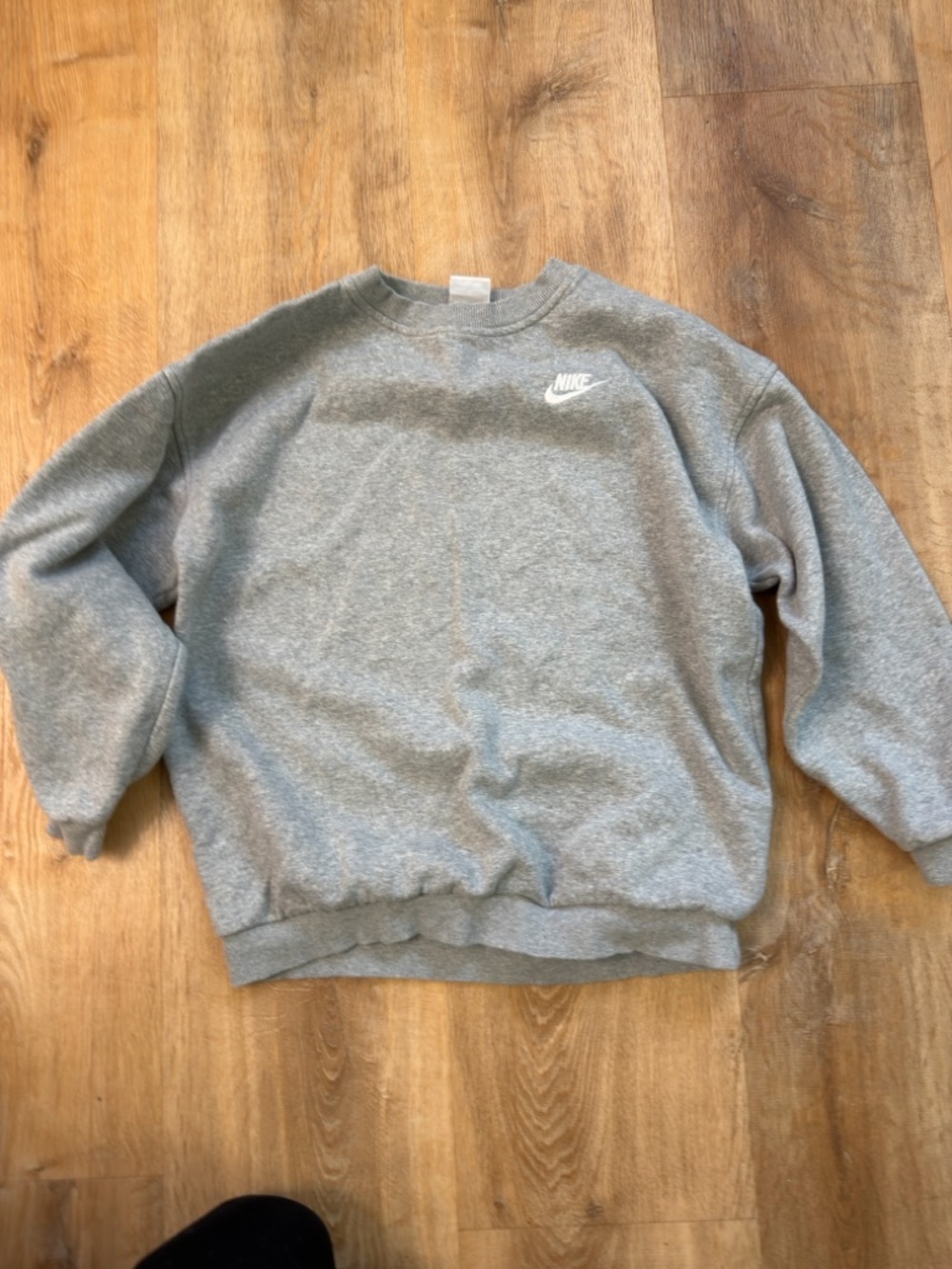Nike Light Gray Crewneck Sweatshirt with White Swoosh